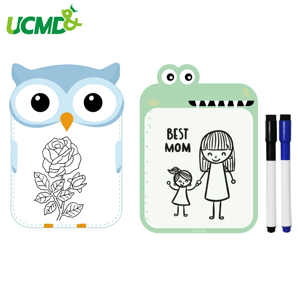 Животные Сова письмо доска для рисования сообщения игрушки магниты досок