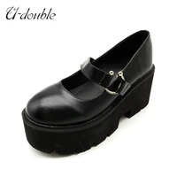 u double brand vintage mary jane shoes black soft leather lolita shoes women spring 2022 new student shoes female japanese style