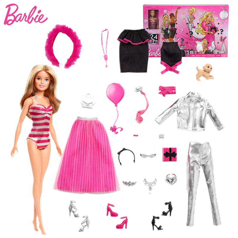 

Original Barbie Clothes Holiday Surprise Barbie Doll for Girls Dress Up Dolls Accessories Birthday Toys for Children Gifts Pack