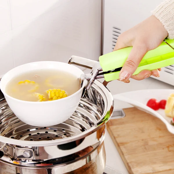 Anti-Hot Bowl Plate Clip Gripper Kitchen Cooking Tool Picnic Random Color |