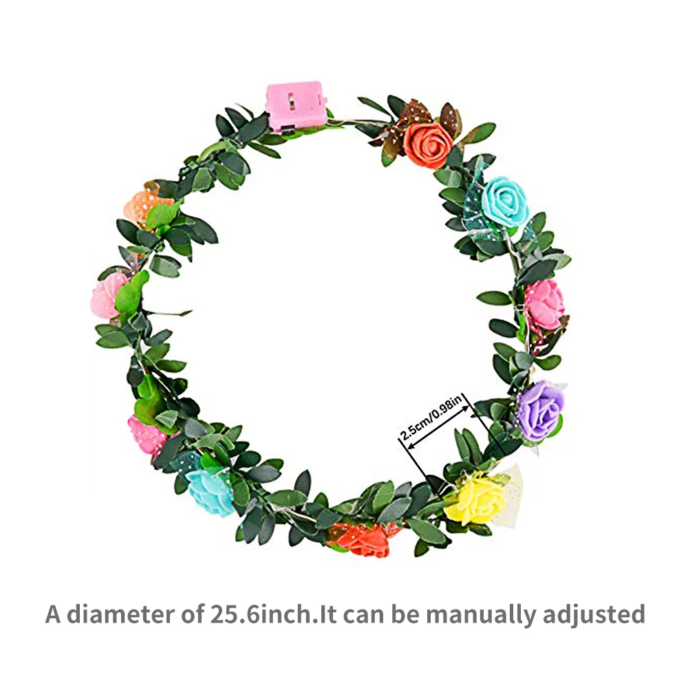 Светодиодная Цветочная повязка на голову светящиеся игрушки для девочек