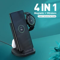 3 in 1 wireless charger dock for samsung galaxy phone s21 buds active smart watch3 magnetic holder stand cradle energy fort