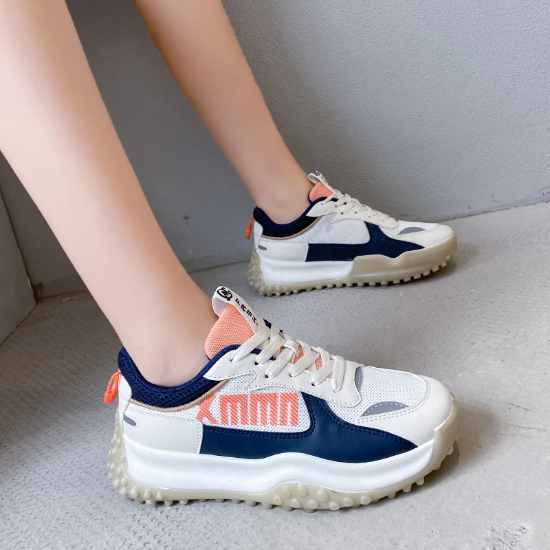 

Женские кроссовки в стиле Харадзюку, теннисные спортивные туфли, дышащие Нескользящие, Повседневная Дамская обувь, лето 2021