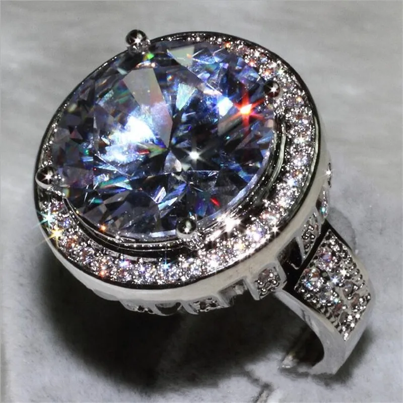 Женское Обручальное кольцо Solitaire обручальное из стерлингового серебра 925 пробы с