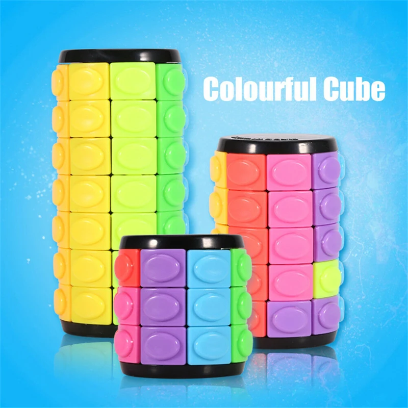 

Yooap Decompression Finger Cube children's creative magic tower intellectual color Suitable Relax TOY Square Puzzle Baby Toys