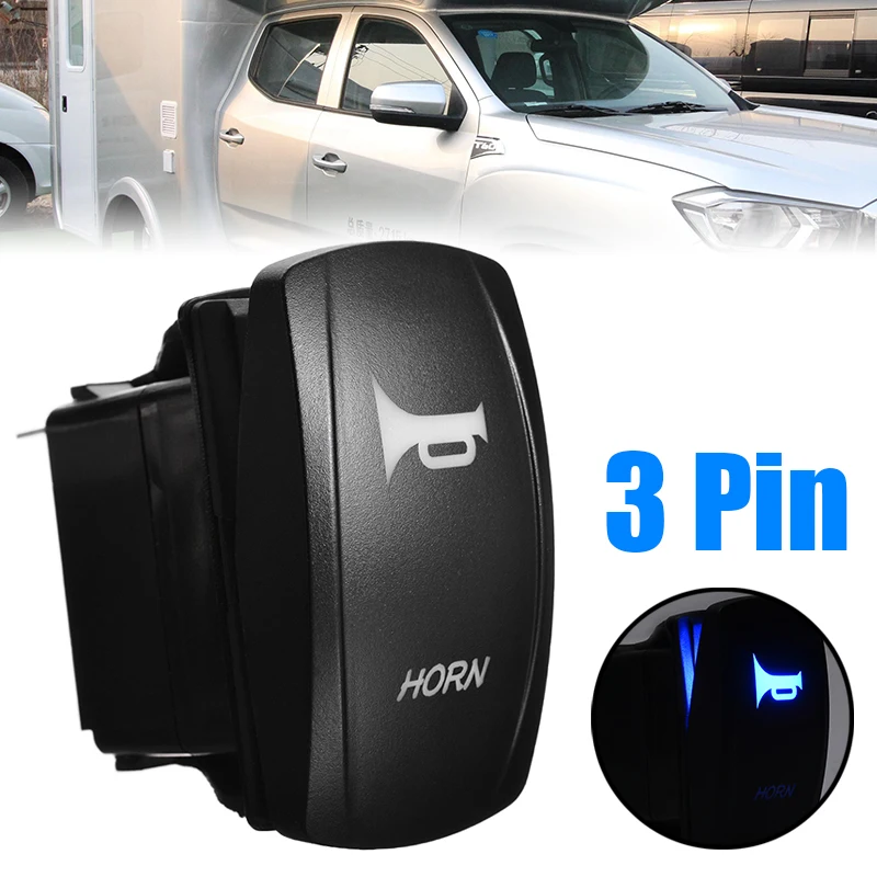 DC 12 В/24 В вкл/выкл Рокер тумблер синий светодисветодиодный SPST водонепроницаемые