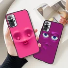Чехол для Xiaomi Redmi Note 8, чехол для Redmi Note 10 Pro Max 9T 8T 5 7 8 9 Pro 10S 7S 6, защитный чехол с забавным лицом, прозрачный чехол