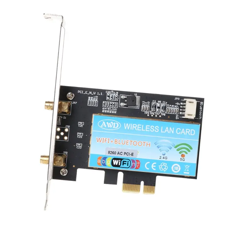 Для Intel 8260 AC 2 4G/5G Dual Band 802.11ac Bluetooth 4 PCI E 1X Беспроводная настольная Wi Fi WLAN карта для