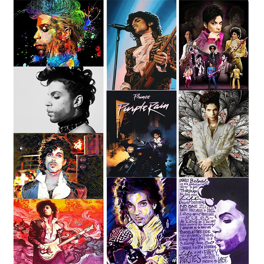 

5D DIY diamond Painting Prince Purple Rain Full drill Diamond embroidery Mosaic Cross Stitch Needlework Paintings Home Decor
