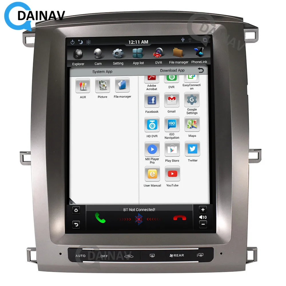 

Vertical Touch Screen Car Multimedia Player GPS Navigation Head Unit FOR-Toyota land cruiser lc100 2003-2007 Car Stereo Radio