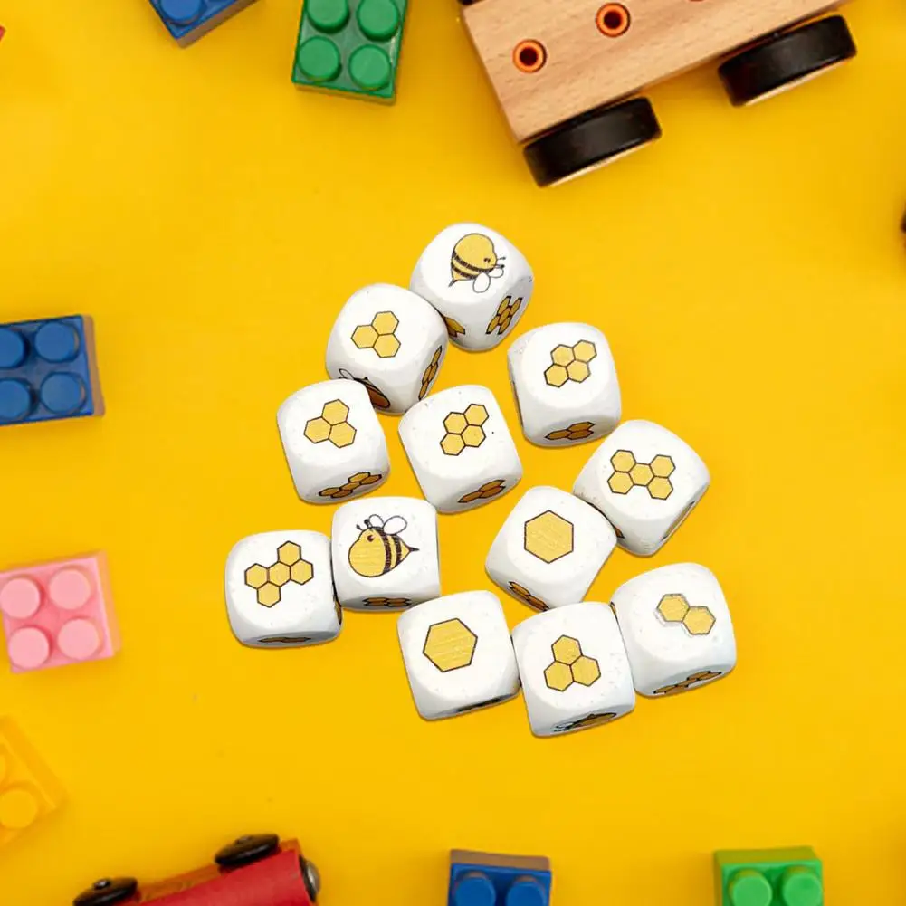 12 шт. деревянные кубические игральные кости для детей | Дом и сад