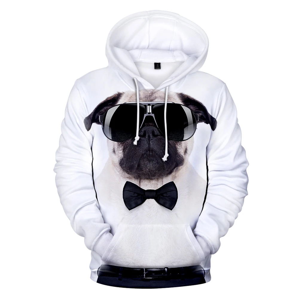

New 3D Pug Hoodies Men Women Sweatshirts Harajuku Hoodie Pullover Kawaii 3D Dog Hooded Casual Boys Girls Kids Streetwear Top