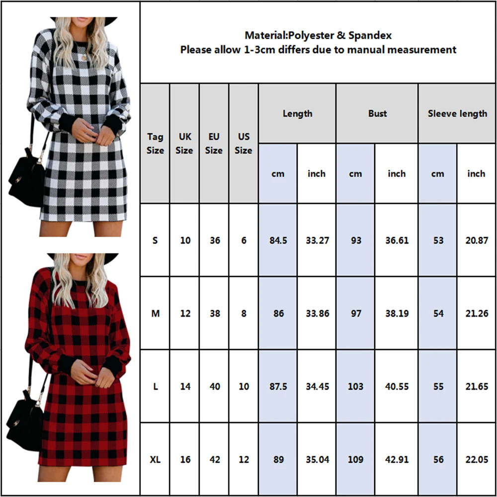 

Sale Vintage Plaid Knit Autumn Dress Women Long Sleeve Winter Sweater Dress Sexy Female Fashion Christmas Party Mini Dress D30