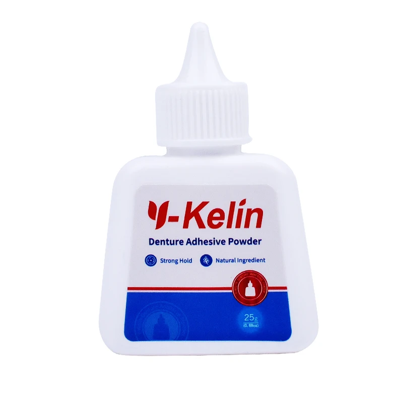 Y Kelin Фиксирующий клей порошок для зубных протезов 25 г приведенный в действие