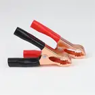 2 шт. 50A красный + черный 80 мм крокодил Автомобиля Караван Ван Батарея Тесты зажимами для грузила лучшее продвижение зажимы типа крокодил