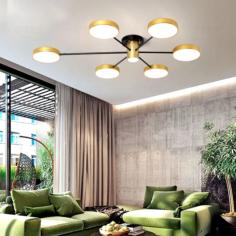 

New Nordic LED lamp modern home bedroom ceiling lamp living room lamp villa dining room chandelier hotel lobby lamp room lamp