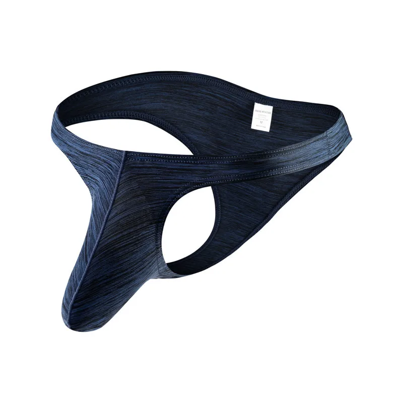 Мужские трусы стринги с длинным носом черные хлопковые трусы-танга u-образным