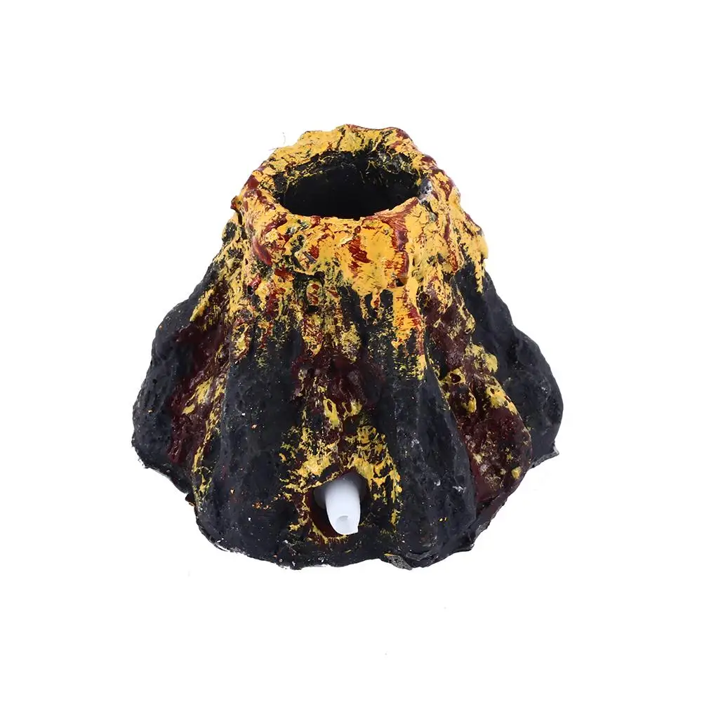 

Fish Tank Pump Air Bubble Stone Volcano Ornament Oxygen Rockery Shape Decor Aquarium &