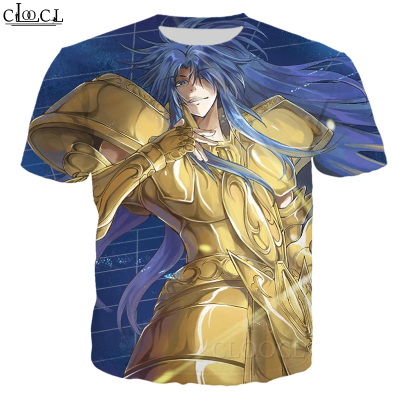 Повседневная футболка CLOOCL с рисунком аниме Рыцари Зодиака Saint Seiya модные