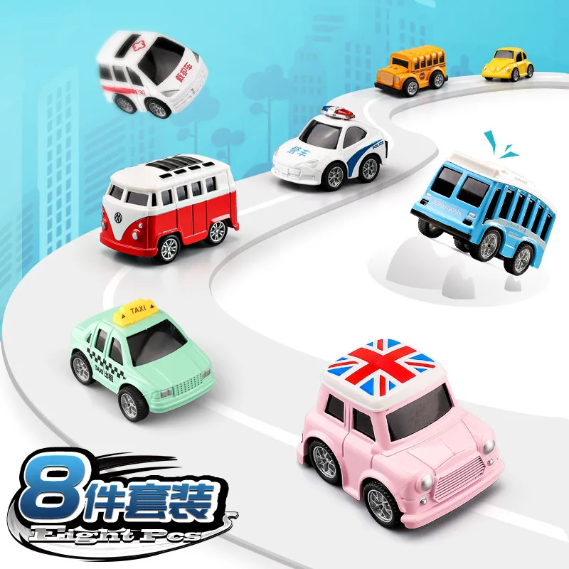 Модель автомобиля 8 шт. игрушечная Мобильная машина полицейский грузовик модель