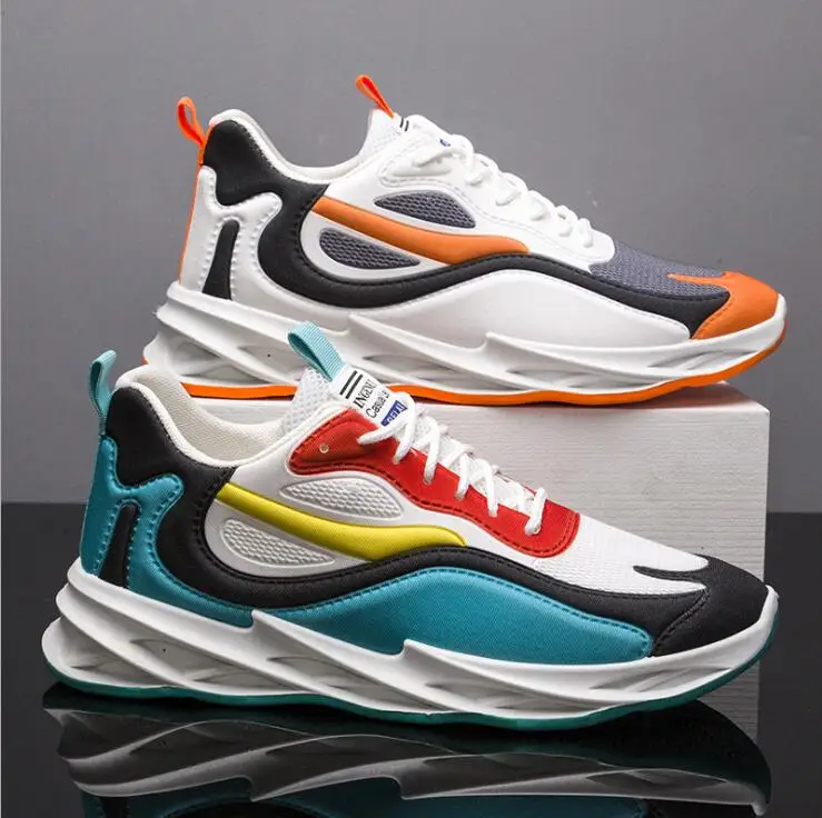 

Fashion casual sports shoes 2021 summer new men's trend breathable running shoes flying woven breathable men's shoes