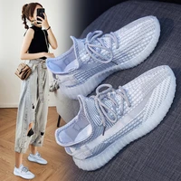 mesh breathable flying woven women s shoes 2021 summer new korean matching female student fitness shoes