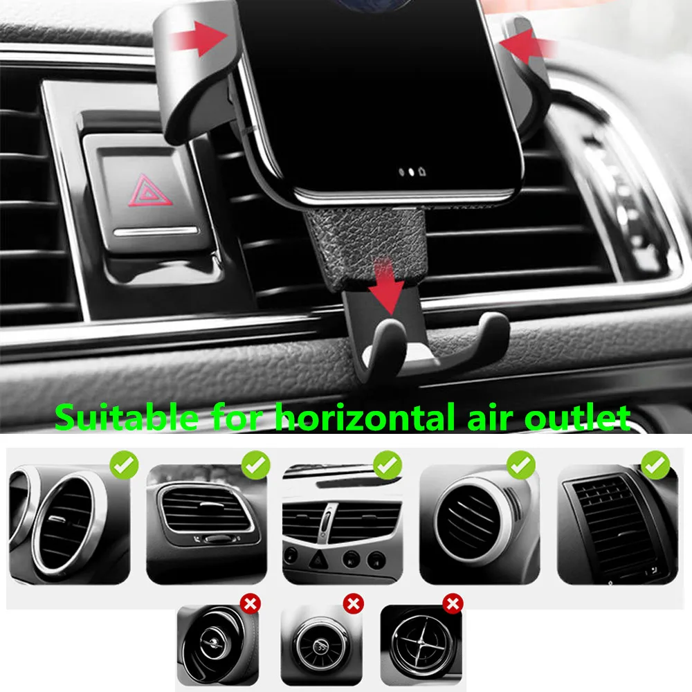 

Portable Gravity Car Phone Holder Air Vent Bracket Mount Stand Cellphone Tablet for iPhone X XR XS 11 Pro Max Samsung S10 S20