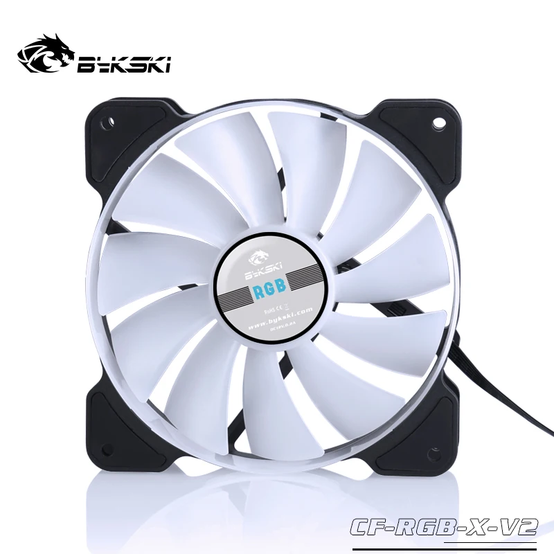 Bykski RGB вентилятор цветной Halo 12 см светящийся тихий материнская плата AURA SYNC 12В