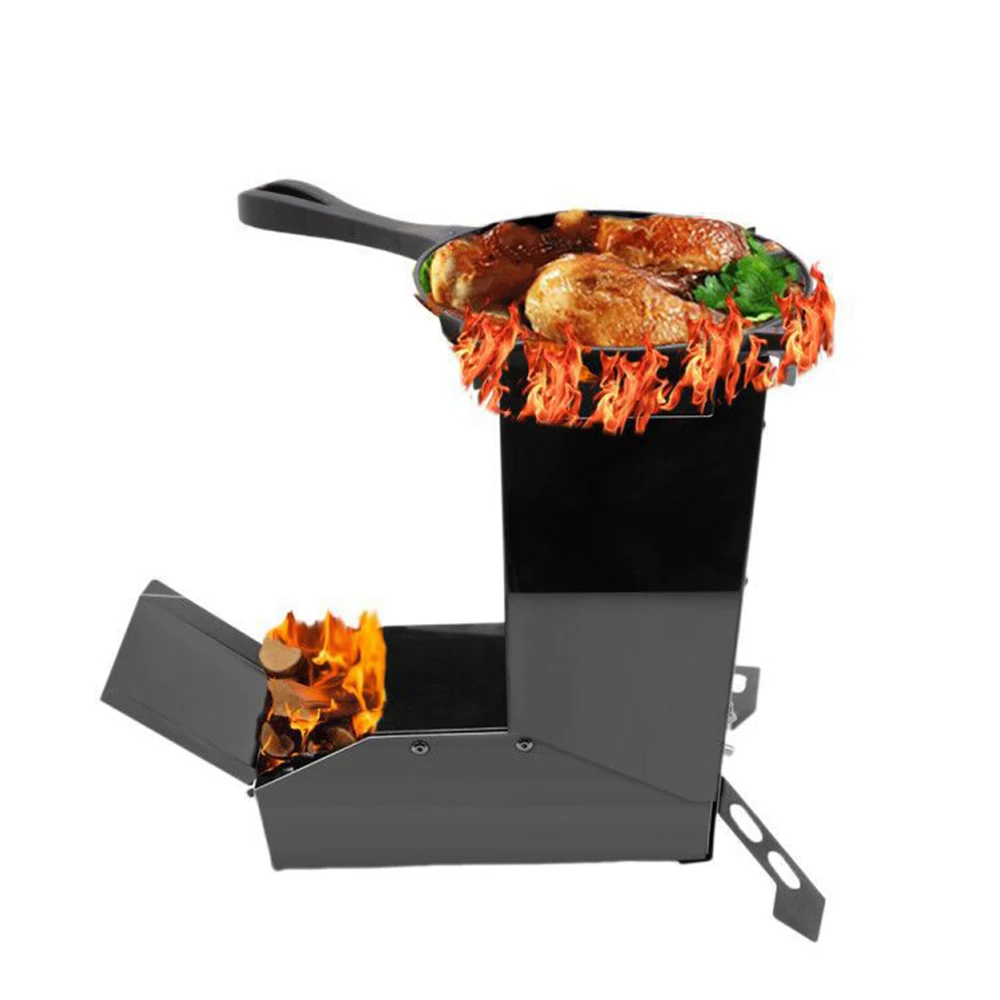 

Складная Нержавеющая сталь открытая плита для барбекю Портативный Кемпинг дрова плита Rocket плита Fierce огневой мощи легкий Портативный