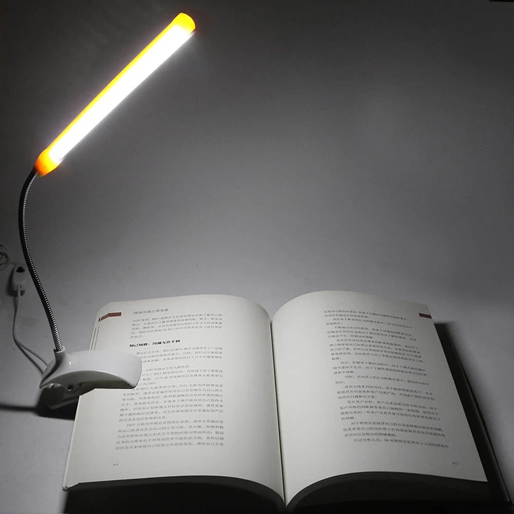 Гибкая светодиодная настольная лампа гусиная шея чтение светильник Портативный