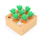 Детские игрушки Монтессори, набор блоков, горнолыжная форма, Подходящие Игрушки для детей, деревянный размер, познавательная игра в морковь, раннее образование
