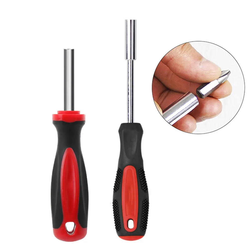 

1 Pc Red Magnetic Bit Holder Screwdriver Spinner Handle Hex Drive Bit Stand 1/4 Inch 6.35mm For Hand Tools Accessories