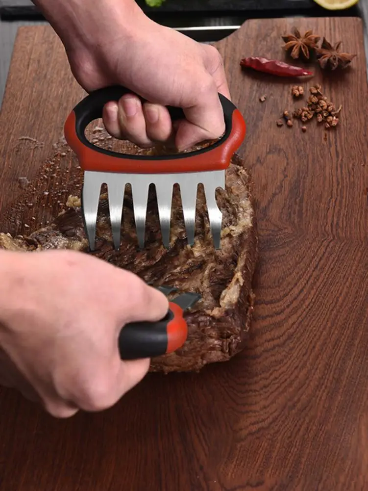 2 шт. измельчитель мяса для барбекю когти из нержавеющей стали вилки с медвежьими