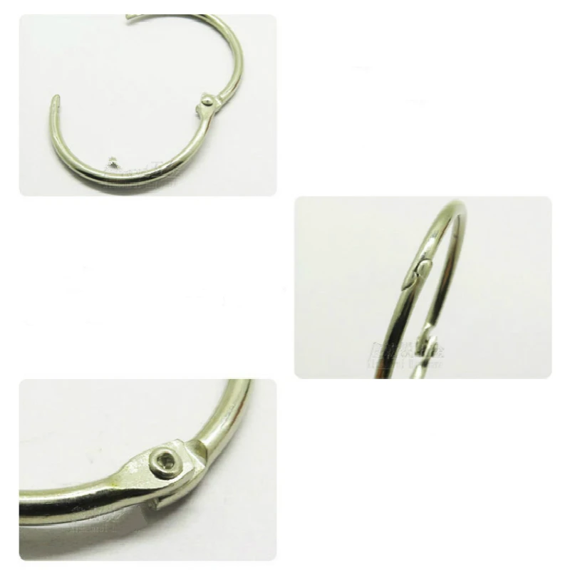 

50Pcs Large Metal Ring Binder DIY Albums Loose-Leaf Book Hoops Inside Diameter 50mm Card Circle Keychain Office Binding Supplie
