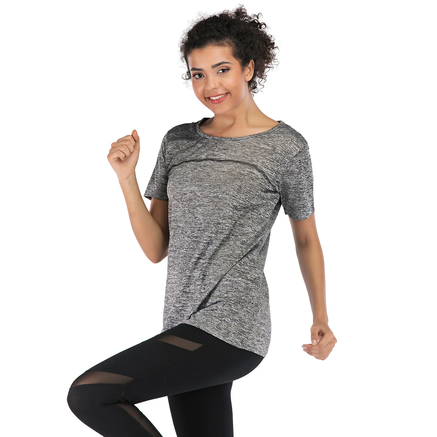 Женский спортивный топ 2021 женская футболка с коротким рукавом для фитнеса