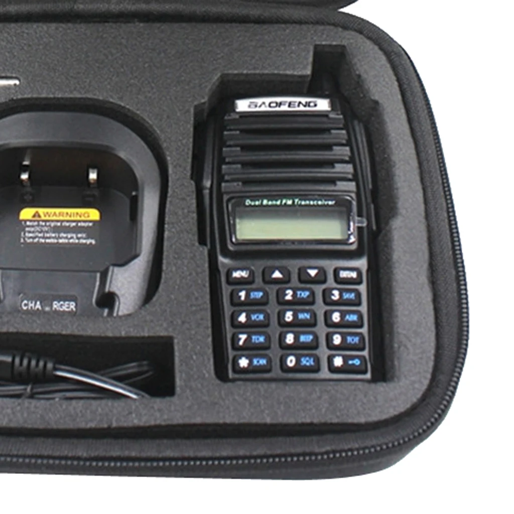 walkie talkie radio case bag carry handbag storage box for baofeng uv 82hp free global shipping