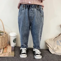 new pattern boys casual pants spring and autumn cotton belt elastic pants boys pure cotton trousers baby pants jeans