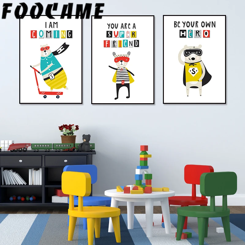 Кошка крокодил Герой Мультфильм Животное Скандинавская Картина на холсте