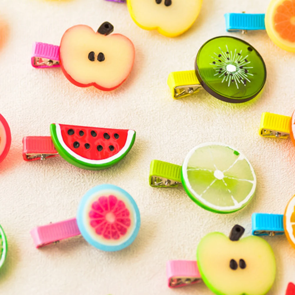 Новые корейские заколки для волос с фруктами летние акриловые милым арбузом
