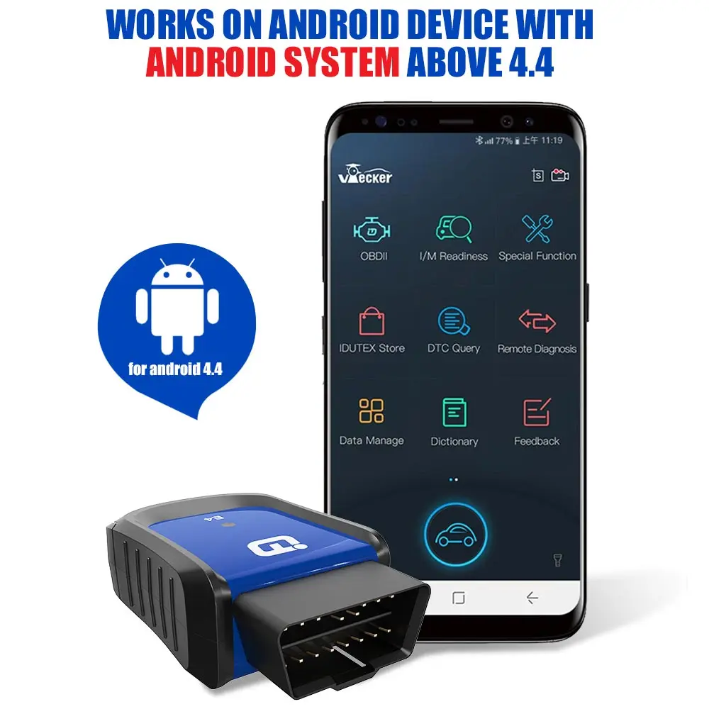 Vpecker E4 Phone Version Smart VCI ODB2 Diagnostic Tool for Mobile Same as Autel MD802 and Maxicheck Pro |