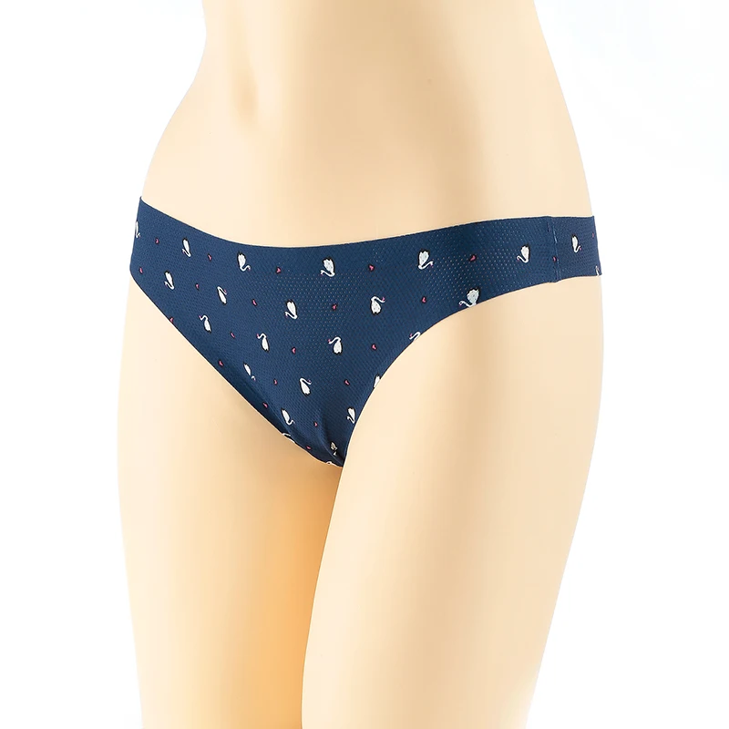 2 шт. сексуальные стринги с принтом бесшовные трусики женское нижнее белье низкой