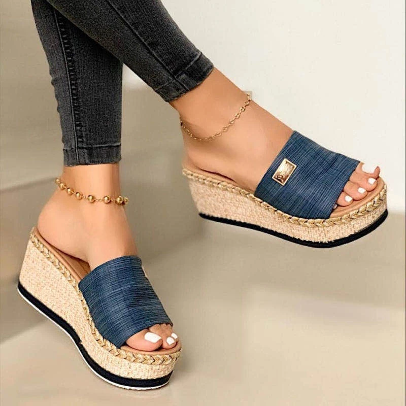 

Wedges Shoes For Women Platform sandals Summer Thick bottom casual fashion comfortable Talons Hauts High Heels Sandy beach