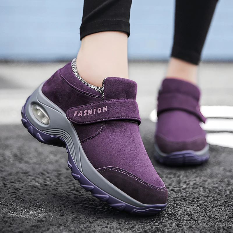 

Туфли женские на танкетке, Повседневная Удобная теннисная обувь, для прогулок, осень 2020