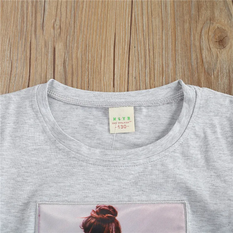 

Baby Girl Clothes Clothing Children's Casual Style Short Sleeve Round Neck Print Pullover + Pants with Pocket Baby Summer