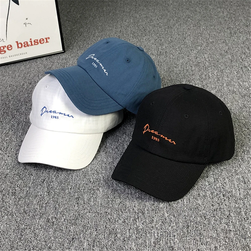 Сезон: весна лето упрощенный с вышитой надписью бейсболка Кепки южнокорейский