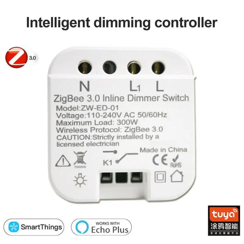 

New Tuya Smart Mini ZigBee Dimming Controller Smart Home Light Switch Works For SmartThings Gateway Required