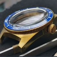heimdallr watch part 62mas aluminum bronze watch case mineral glass ceramic bezel suitable for nh3536 automatic movement