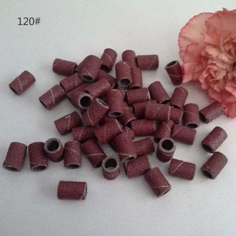 

100Pcs/Set Nail Sanding Ring Grinding Head Polisher Essential Supplies Sand Circle Manicure Tool MH88