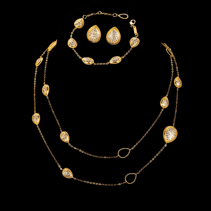 JaneKelly популярное ожерелье с цепочкой из фианита ААА латунное основание позолотой