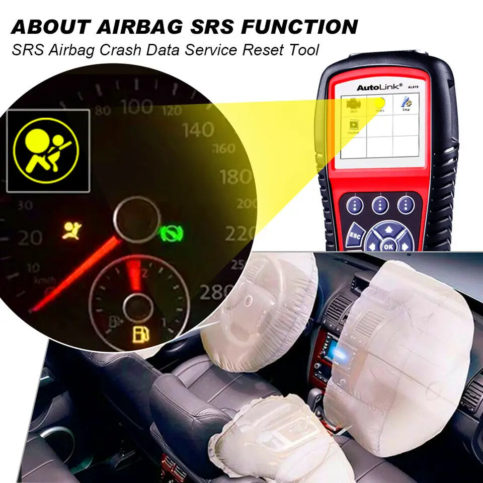 Autel Autolink AL619 диагностический инструмент OBD2 сканер автомобильный OBDII ABS/SRS